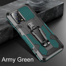 For Xiaomi Mi 10T 5G / 10T Pro 5G Armor Warrior Shockproof PC + TPU Protective Case(Army Green)