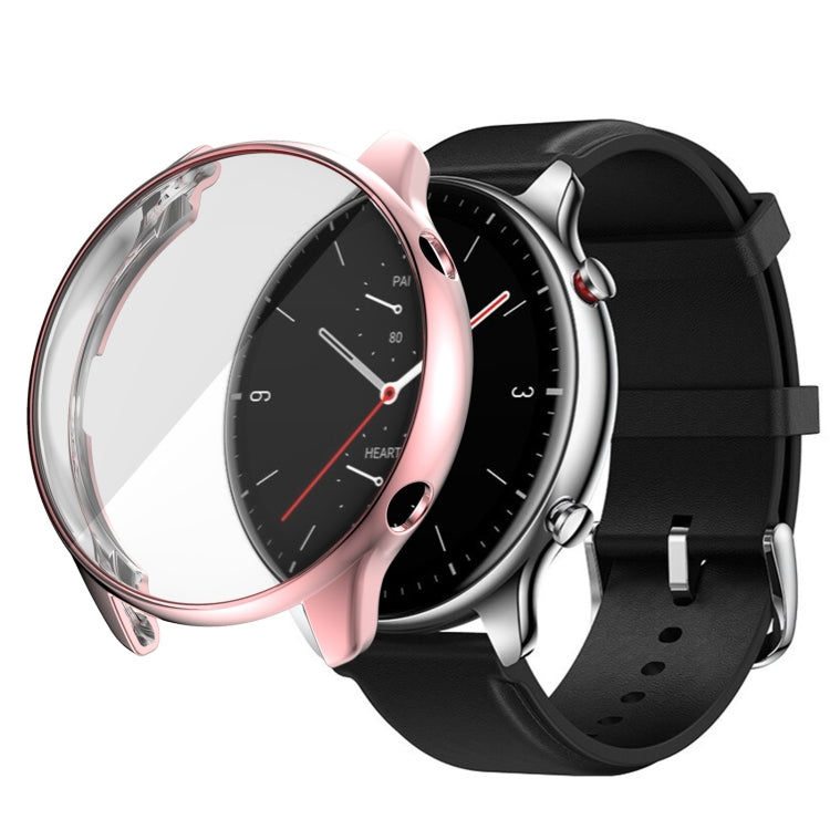 For Amazfit GTR 2 TPU Electroplating Protective Case Cover(Pink)