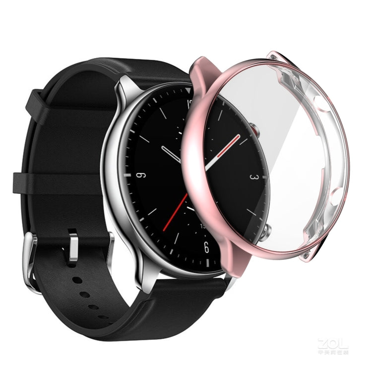 For Amazfit GTR 2 TPU Electroplating Protective Case Cover(Pink)