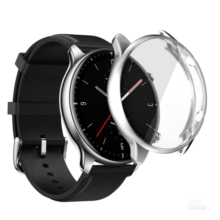 For Amazfit GTR 2 TPU Electroplating Protective Case Cover(Silver)