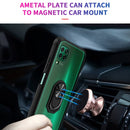 For Huawei P40 Lite Shockproof Transparent TPU + Acrylic Protective Case with Ring Holder(Black)