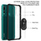 For Huawei Y9 Prime (2019) Shockproof Transparent TPU + Acrylic Protective Case with Ring Holder(Black and Silver)
