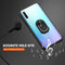 For Huawei Y9s Shockproof Transparent TPU + Acrylic Protective Case with Ring Holder(Red)