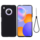 For Huawei Y9a Pure Color Liquid Silicone Shockproof Full Coverage Case(Black)