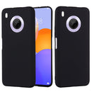 For Huawei Y9a Pure Color Liquid Silicone Shockproof Full Coverage Case(Black)