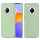 For Huawei Y9a Pure Color Liquid Silicone Shockproof Full Coverage Case(Green)