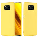 For Xiaomi Poco X3 NFC Pure Color Liquid Silicone Shockproof Full Coverage Case(Yellow)