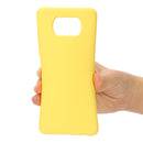 For Xiaomi Poco X3 NFC Pure Color Liquid Silicone Shockproof Full Coverage Case(Yellow)