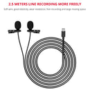 YELANGU MY3 Type-C Interface Live Broadcast Interview Mobile Phone Double Clip Lavalier Microphone, Length: 2.5m