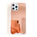 TPU + Acrylic Four Drop Luxury Plating Mirror Phone Case Cover For iPhone 12 / 12 Pro(Rose Gold)