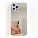 TPU + Acrylic Four Drop Luxury Plating Mirror Phone Case Cover For iPhone 12 / 12 Pro(Silver)