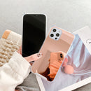 TPU + Acrylic Four Drop Luxury Plating Mirror Phone Case Cover For iPhone 12 / 12 Pro(Rose Gold)