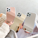TPU + Acrylic Four Drop Luxury Plating Mirror Phone Case Cover For iPhone 12 / 12 Pro(Silver)
