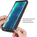 For Motorola Moto Edge Starry Sky Solid Color Series Shockproof PC + TPU Protective Case(Light Blue)
