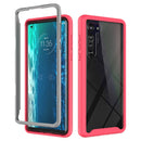 For Motorola Moto Edge Starry Sky Solid Color Series Shockproof PC + TPU Protective Case(Red)