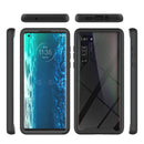 For Motorola Moto Edge Starry Sky Solid Color Series Shockproof PC + TPU Protective Case(White)