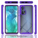 For Motorola Moto Edge Plus Starry Sky Solid Color Series Shockproof PC + TPU Protective Case(Purple)
