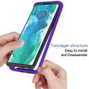 For Motorola Moto Edge Plus Starry Sky Solid Color Series Shockproof PC + TPU Protective Case(Purple)