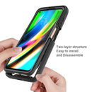 For Motorola Moto G9 Plus Starry Sky Solid Color Series Shockproof PC + TPU Protective Case(Black)
