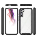 For Motorola Moto One Fusion Plus Starry Sky Solid Color Series Shockproof PC + TPU Protective Case(Light Blue)