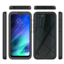 For Motorola Moto One Fusion Starry Sky Solid Color Series Shockproof PC + TPU Protective Case(Light Blue)