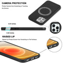 Cross Texture Embossing Magnetic PU + TPU Protective MagSafe Case For iPhone 12 Pro Max(Black)