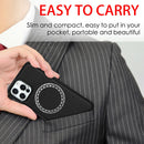 Cross Texture Embossing Magnetic PU + TPU Protective MagSafe Case For iPhone 12 Pro Max(Black)