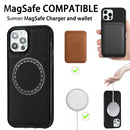 Cross Texture Embossing Magnetic PU + TPU Protective MagSafe Case For iPhone 12 Pro Max(Black)