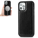 Python Texture Embossing Magnetic PU + TPU Protective MagSafe Case For iPhone 12 / 12 Pro(Black)