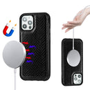 Python Texture Embossing Magnetic PU + TPU Protective MagSafe Case For iPhone 12 / 12 Pro(Black)