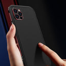 Blade Series Lens Protector + Metal Frame Protective Case For iPhone 12 Pro Max(Black Purple)