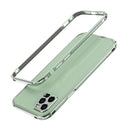 Aurora Series Lens Protector + Metal Frame Protective Case For iPhone 12(Green)