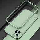 Aurora Series Lens Protector + Metal Frame Protective Case For iPhone 12(Green)