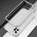 Aurora Series Lens Protector + Metal Frame Protective Case For iPhone 12(Silver)