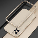 Aurora Series Lens Protector + Metal Frame Protective Case For iPhone 12(Gold)