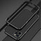 Aurora Series Lens Protector + Metal Frame Protective Case For iPhone 12 Pro Max(Black Silver)