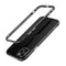 Aurora Series Lens Protector + Metal Frame Protective Case For iPhone 12 Pro Max(Black Silver)