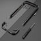 Aurora Series Lens Protector + Metal Frame Protective Case For iPhone 12 Pro Max(Black Silver)