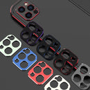 Aurora Series Lens Protector + Metal Frame Protective Case For iPhone 12 Pro Max(Black Silver)