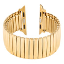 Elastic Aluminum Watch Band For Apple Watch Series 7 41mm / 6 & SE & 5 & 4 40mm / 3 & 2 & 1 38mm(Gold)