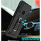 For Motorola One Fusion Soldier Armor Shockproof TPU + PC Magnetic Protective Case with Holder(Red)
