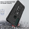 For Motorola One Fusion Soldier Armor Shockproof TPU + PC Magnetic Protective Case with Holder(Red)