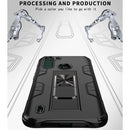 For Motorola One Fusion Soldier Armor Shockproof TPU + PC Magnetic Protective Case with Holder(Blue)
