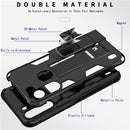 For Motorola One Fusion Soldier Armor Shockproof TPU + PC Magnetic Protective Case with Holder(Blue)