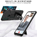 For Motorola One Fusion Soldier Armor Shockproof TPU + PC Magnetic Protective Case with Holder(Blue)