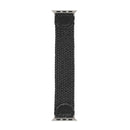 Nylon + Leather Braided Watch Band For Apple Watch Series 8&7 41mm / SE 2&6&SE&5&4 40mm / 3&2&1 38mm, Size:L(Black)