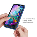 For LG V50S ThinQ 5G / G8X ThinQ Starry Sky Solid Color Series Shockproof PC + TPU Protective Case(Black)