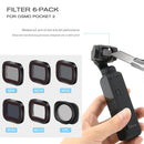 STARTRC 1108561 6 In 1 ND8 + ND16 + ND32 + ND64 + MCUV + CPL Adjustable Lens Filter Set for DJI OSMO Pocket 2