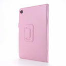For Samsung Galaxy Tab A7 10.4 (2020) T500 Litchi Texture Horizontal Flip Solid Color Leather Case with Holder(Pink)