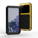 For Samsung Galaxy S20 FE LOVE MEI Metal Shockproof Waterproof Dustproof Protective Case with Glass(Army Green)